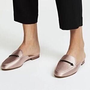 Botkier NWOB Women's Clare Satin Mules Loafer Blush Pink Size 8M